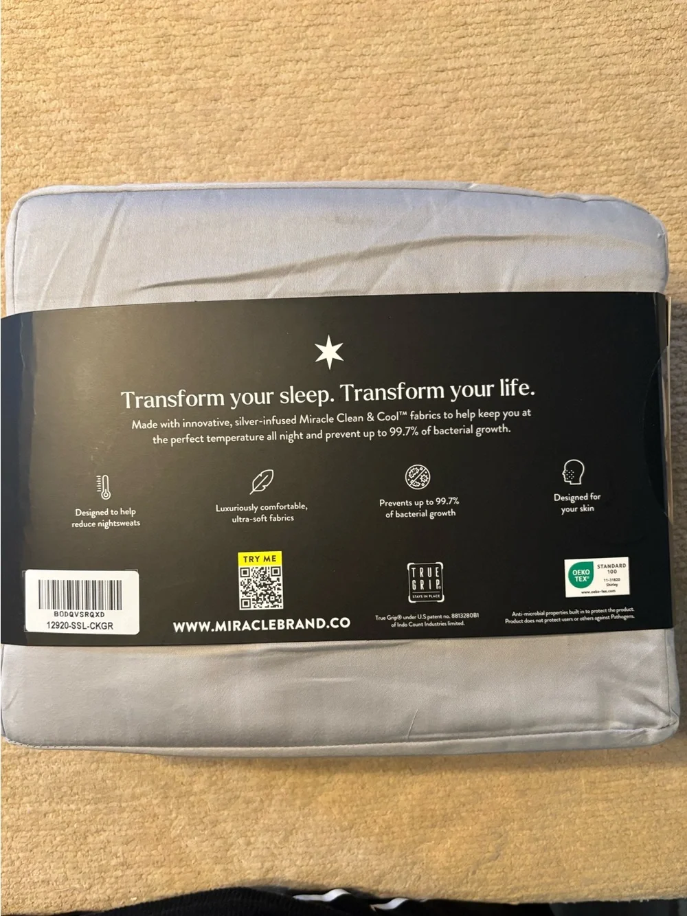 Miracle Sateen Sheet Set- Cali King